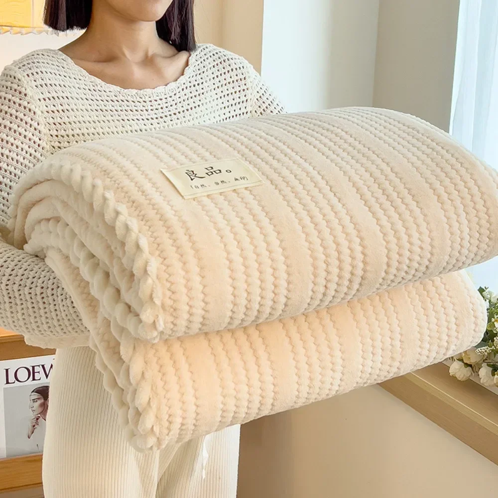 Cashmere Throw Blanket - Winter Blanket Thickened Warm Lamb Wool