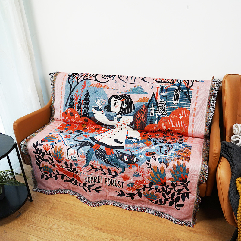 Cashmere Throw Blanket - Gothic Thread Blanket Throw Tapestry Homestay