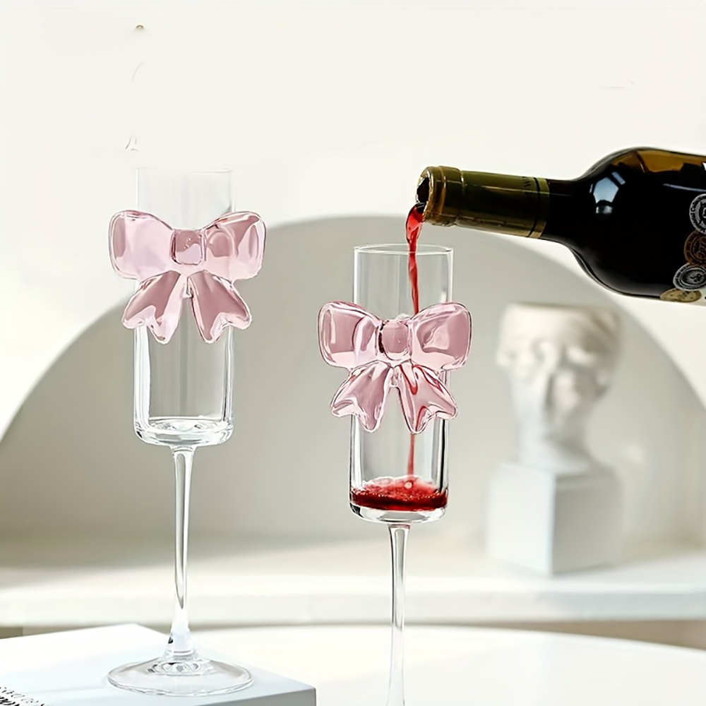 1-pack creative pink bow champ - Crystal Wine Glass recensione e prezzo