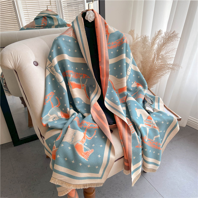 Luxury Horse Print Thick Cashm - Cashmere Throw Blanket recensione e prezzo