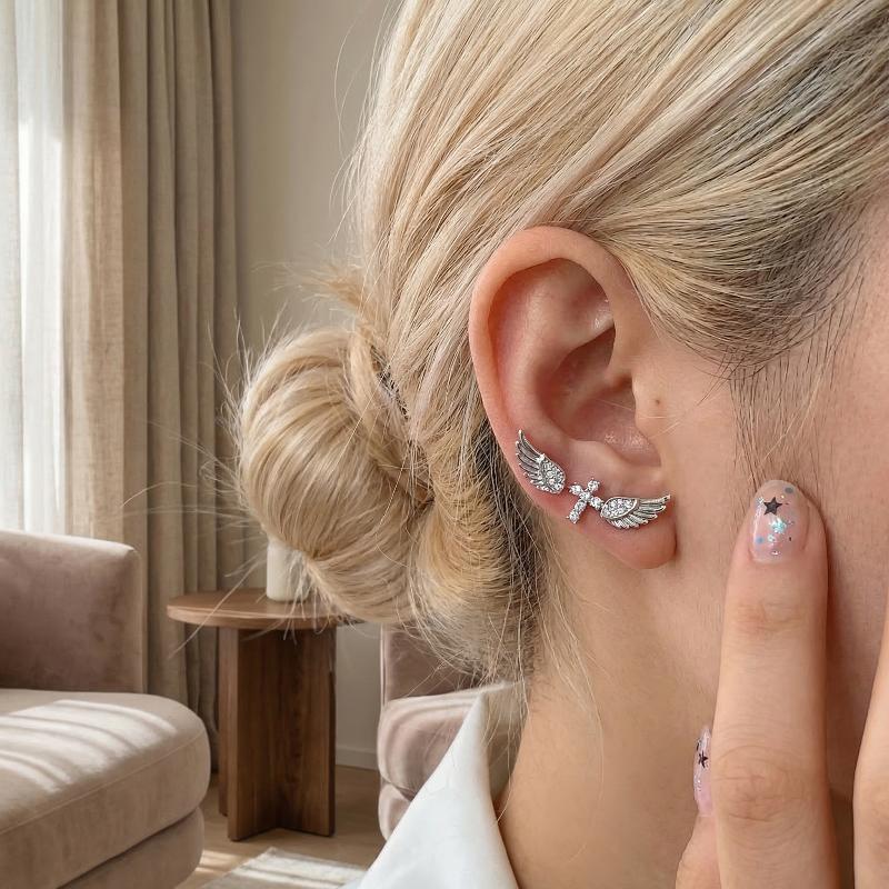 Angel Wings Cross Earrings Lux - Luxury Lifestyle Gifts recensione e prezzo