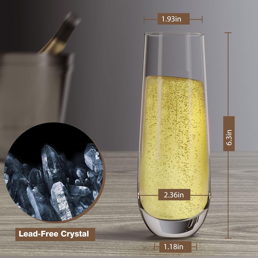 Hand Blown Crystal Champagne F - Crystal Wine Glass recensione e prezzo
