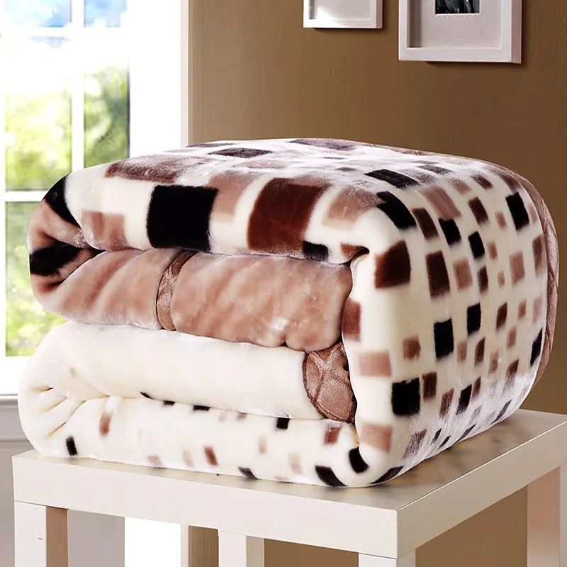 Double Layers Raschel Mink Bla - Cashmere Throw Blanket recensione e prezzo