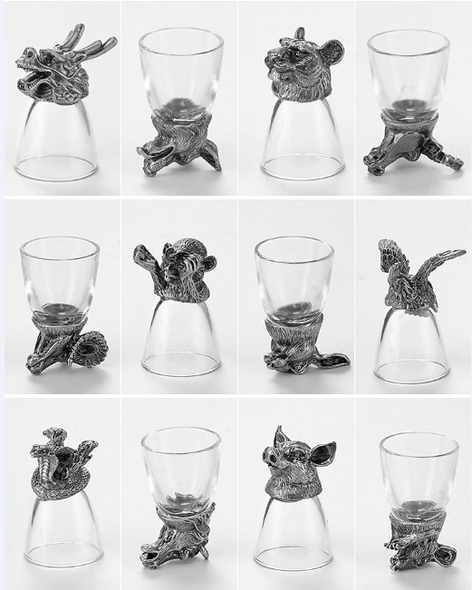 Luxury 12 Zodiac Animal Head C - Crystal Wine Glass recensione e prezzo