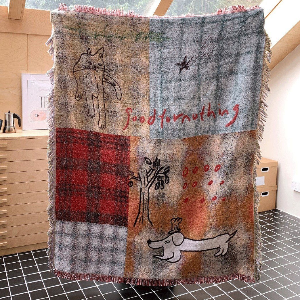 Textile City Retro Patchwork J - Cashmere Throw Blanket recensione e prezzo